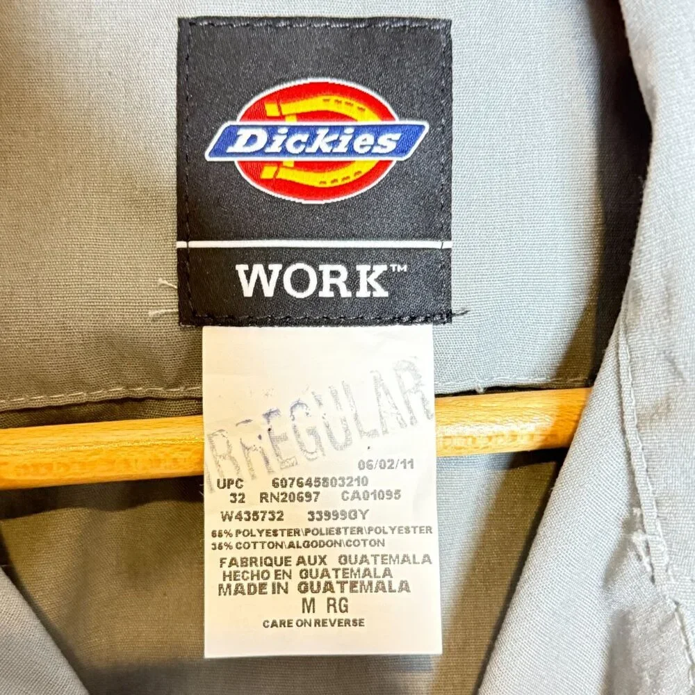 Dickies Gray Sleeveless Work Jumpsuit Heart Bear Flower Patches Irregular Medium - Picture 3 of 8